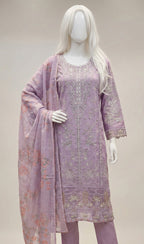 LONG SHIRT VISCOSE EMBRIODERY 3PC STITCHED