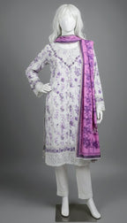 LONG SHIRT LAWN FABRIC EMBROIDERED 3PC STITCHED