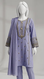 3PC COTTON EMBRIODERED STITCHED