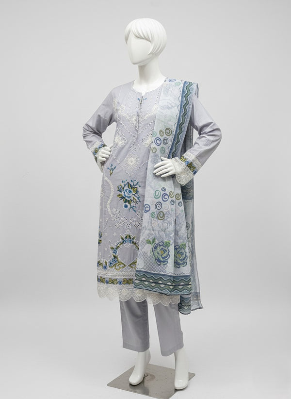 COTTON EMBROIDERED 3 PC STITCHED