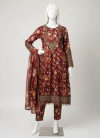 DORI LAWN EMBROIDERED FROCK 3 PC STITCHED