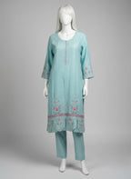 COTTON EMBROIDERED 2 PC STITCHED