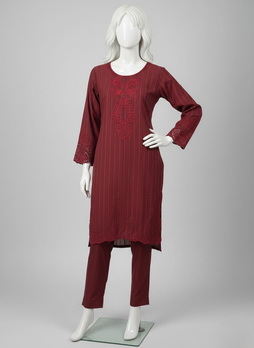 COTTON EMBROIDERED 2 PC STITCHED