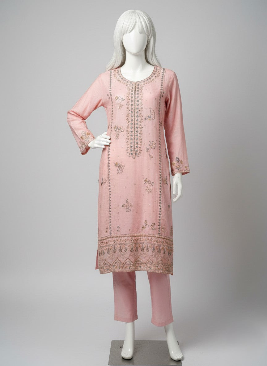 COTTON EMBROIDERED 2 PC STITCHED