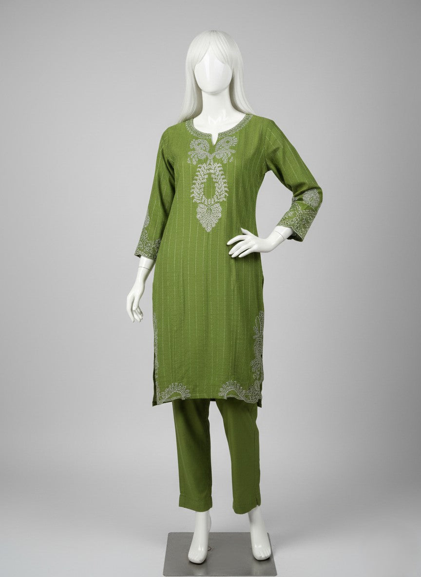 COTTON EMBROIDERED 2 PC STITCHED